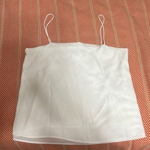 Theory viscose white textured tank